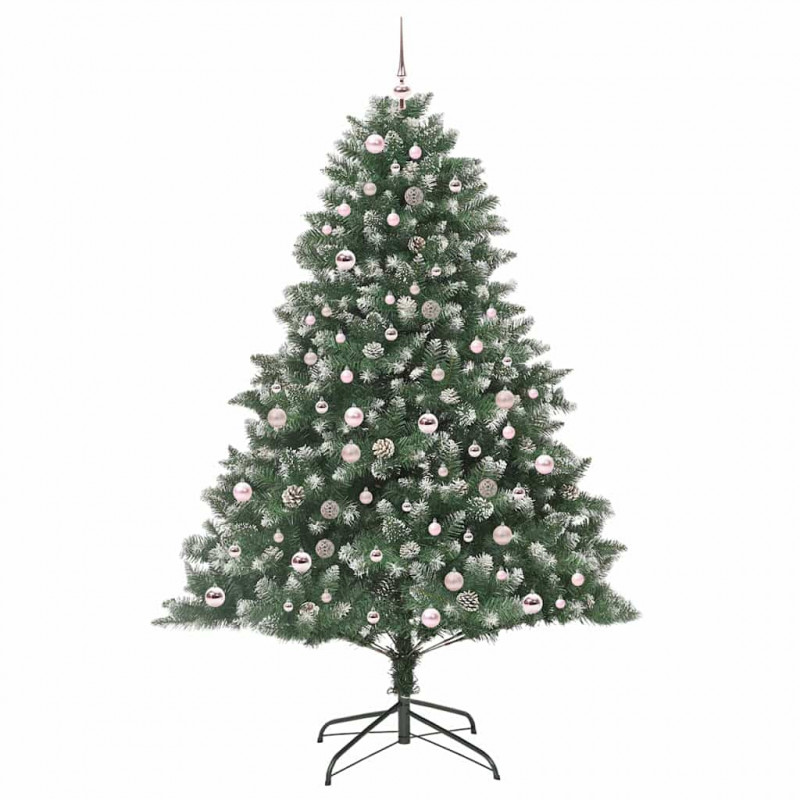 Sztuczna choinka z podstawą Zielony 210 cm PVC, plastik i stal