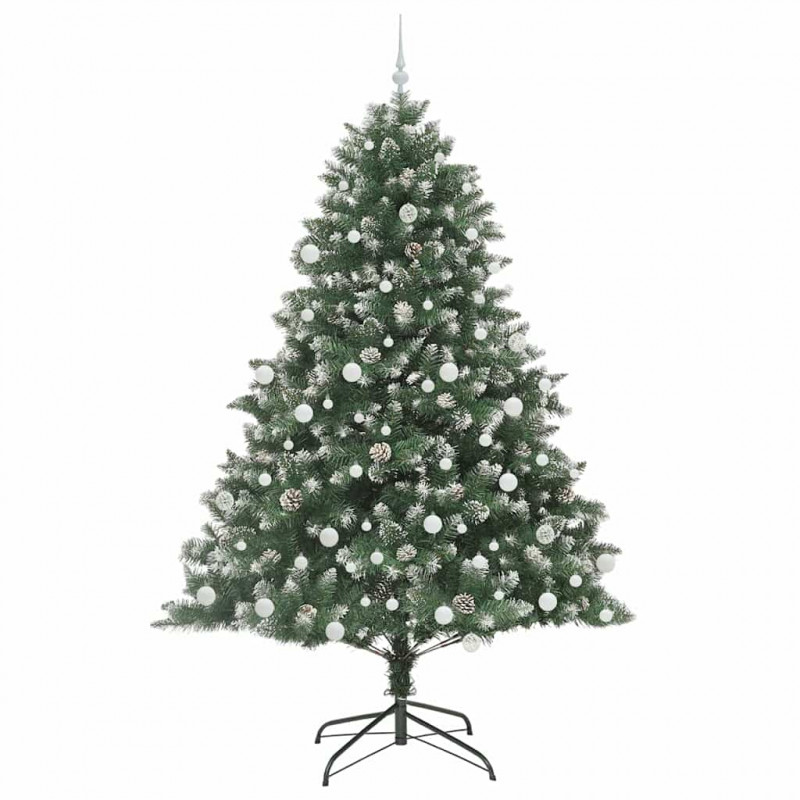 Sztuczna choinka z podstawą Zielony 210 cm PVC, plastik i stal