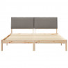 Rama łóżka Brązowy i taupe 200 x 200 cm Lite drewno sosnowe