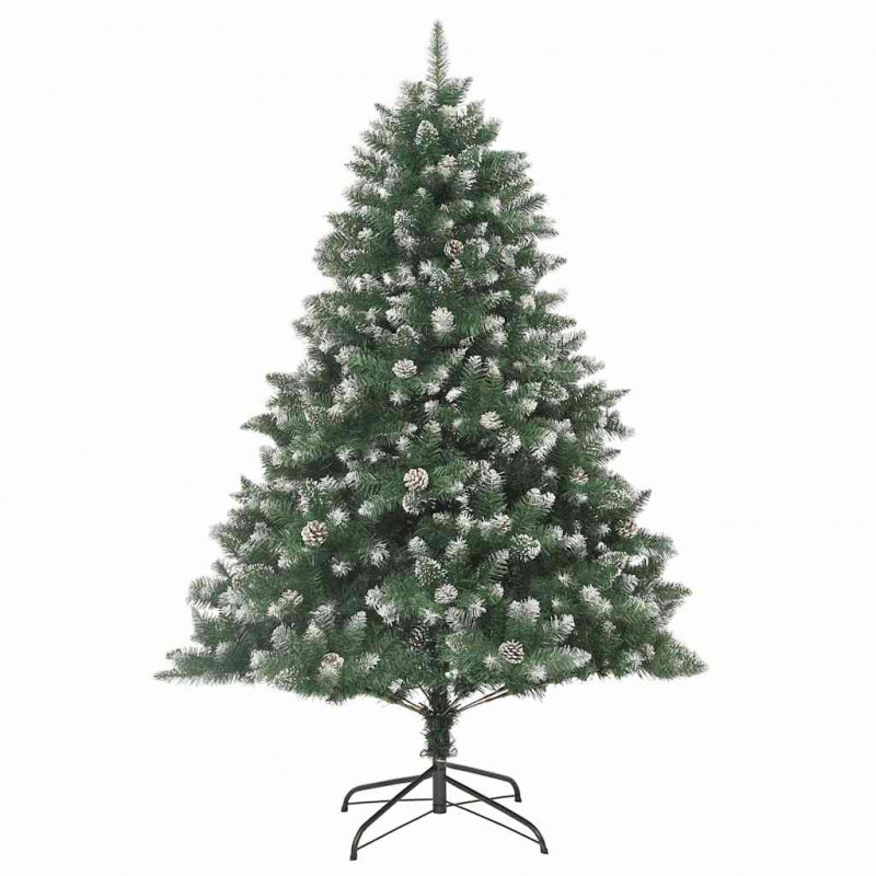 Sztuczna choinka z podstawą Zielony 210 cm PVC, plastik i stal