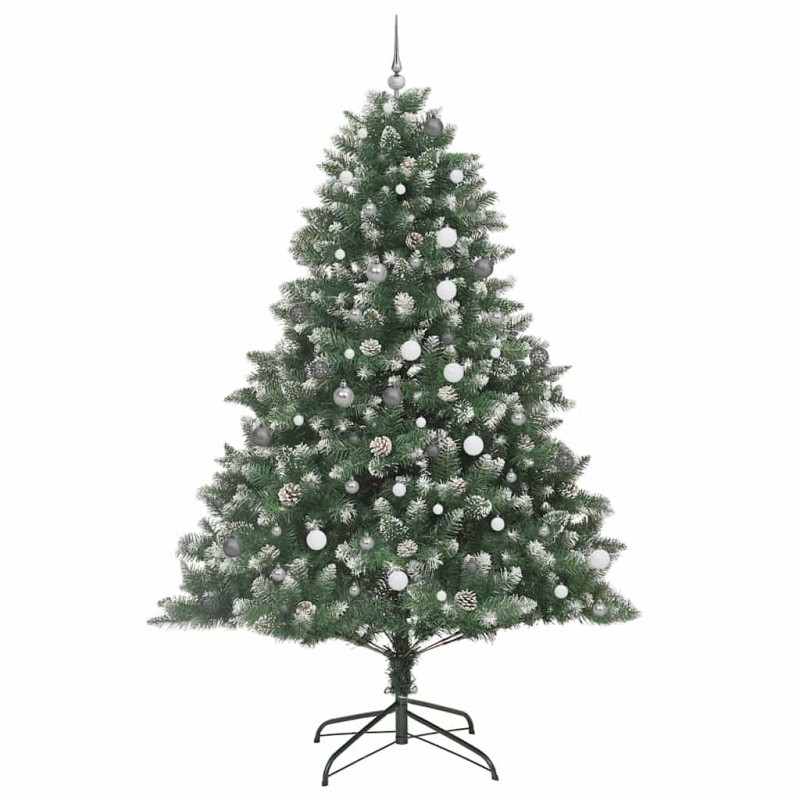 Sztuczna choinka z podstawą Zielony 240 cm PVC, plastik i stal