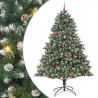 Sztuczna choinka z podstawą Zielony 240 cm PVC, plastik i stal