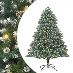 Sztuczna choinka z podstawą Zielony 240 cm PVC, plastik i stal