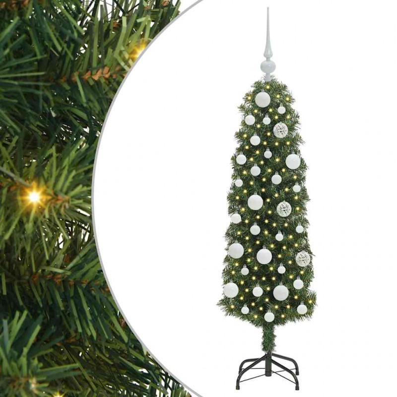 Sztuczna choinka z podstawą Zielony 120 cm PVC, stal i plastik