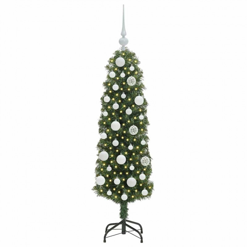 Sztuczna choinka z podstawą Zielony 120 cm PVC, stal i plastik