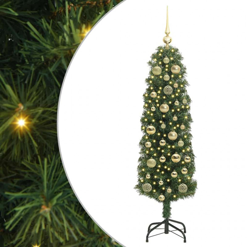 Sztuczna choinka z podstawą Zielony 120 cm PVC, stal i plastik