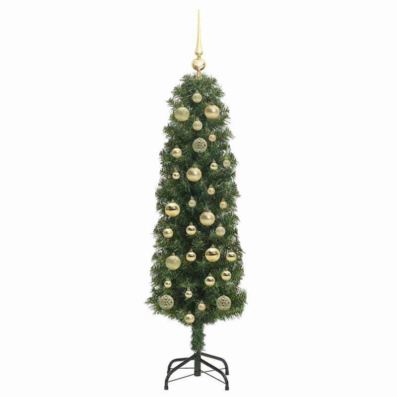 Sztuczna choinka z podstawą Zielony 120 cm PVC, stal i plastik