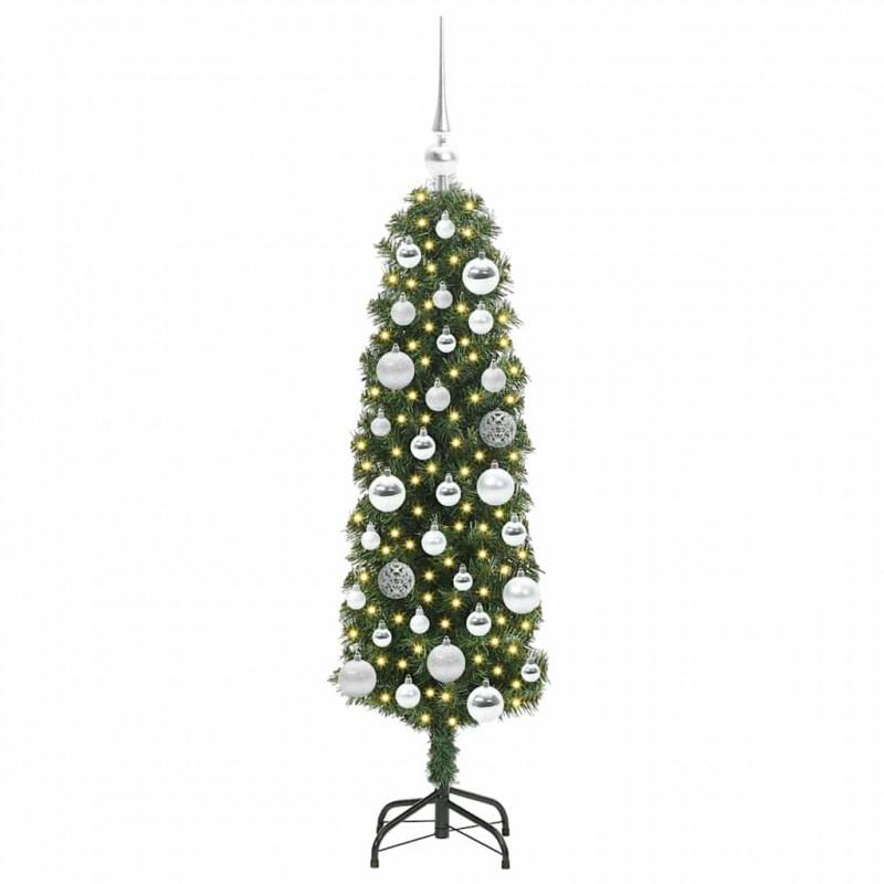Sztuczna choinka z podstawą Zielony 120 cm PVC, stal i plastik