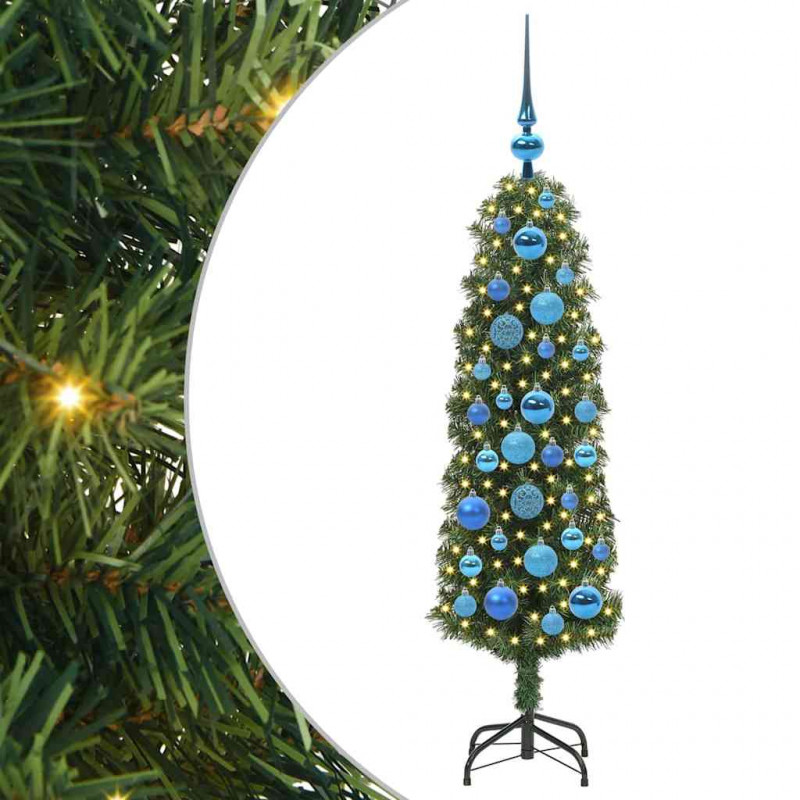 Sztuczna choinka z podstawą Zielony 120 cm PVC, stal i plastik