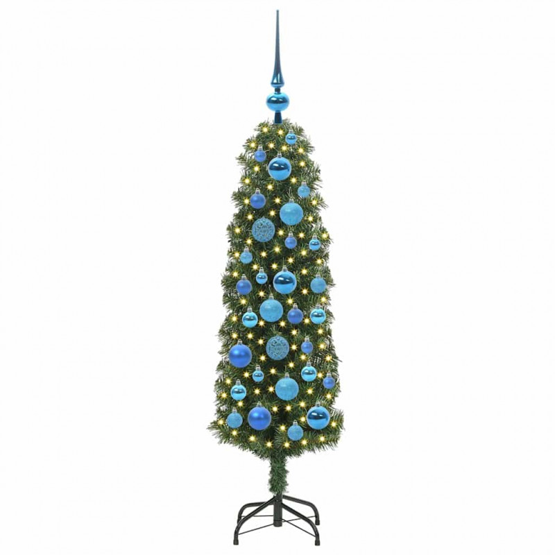 Sztuczna choinka z podstawą Zielony 120 cm PVC, stal i plastik