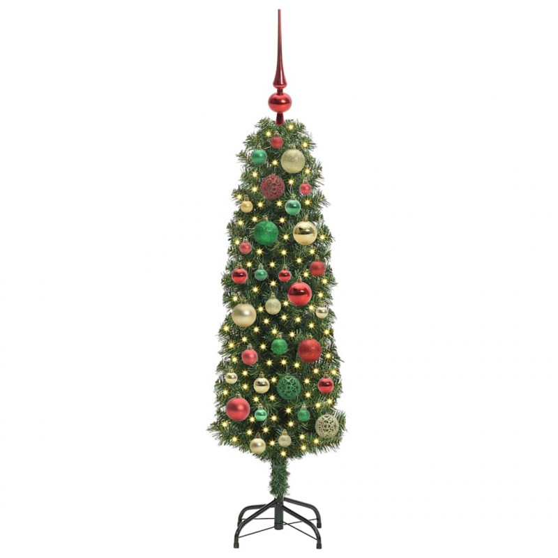 Sztuczna choinka z podstawą Zielony 120 cm PVC, stal i plastik
