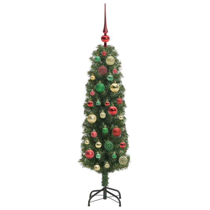 Sztuczna choinka z podstawą Zielony 120 cm PVC, stal i plastik