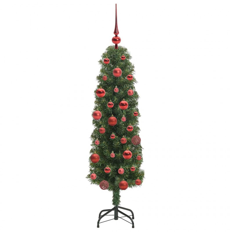 Sztuczna choinka z podstawą Zielony 150 cm PVC, stal i plastik