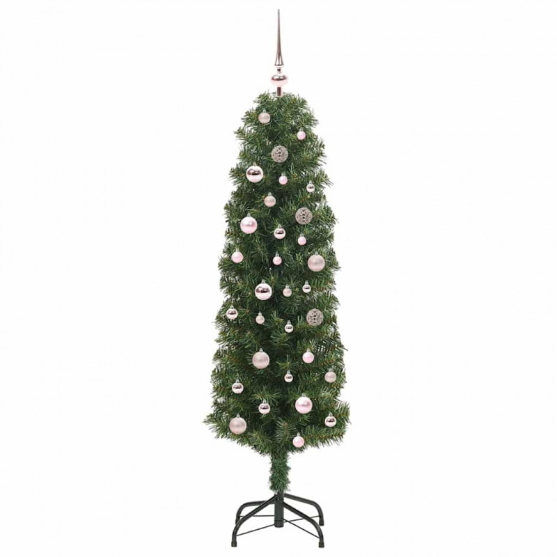 Sztuczna choinka z podstawą Zielony 150 cm PVC, stal i plastik