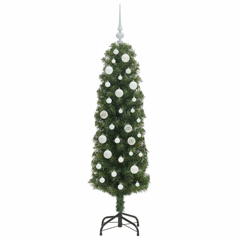 Sztuczna choinka z podstawą Zielony 150 cm PVC, stal i plastik