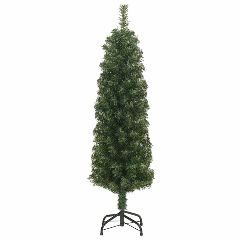Sztuczna choinka z podstawą Zielony 150 cm PVC, stal i plastik