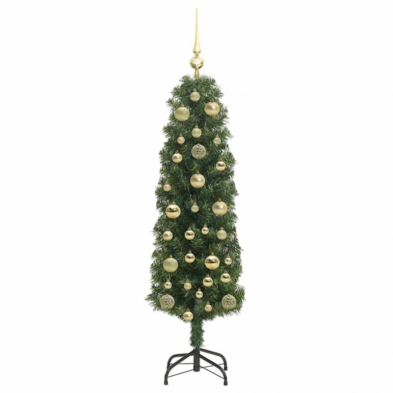 Sztuczna choinka z podstawą Zielony 150 cm PVC, stal i plastik
