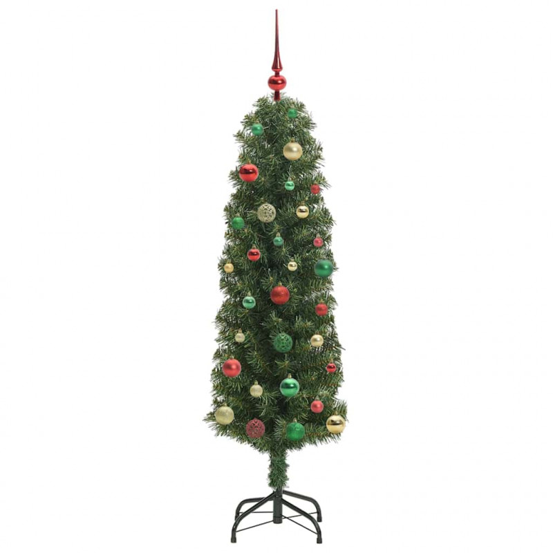 Sztuczna choinka z podstawą Zielony 150 cm PVC, stal i plastik