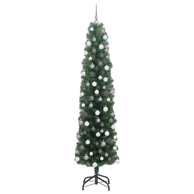 Sztuczna choinka z podstawą Zielony 180 cm PVC, stal i plastik