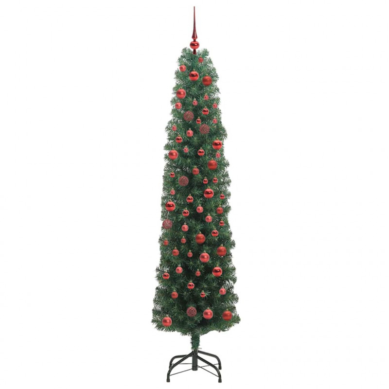 Sztuczna choinka z podstawą Zielony 180 cm PVC, stal i plastik