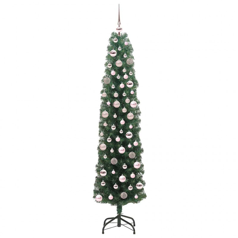 Sztuczna choinka z podstawą Zielony 180 cm PVC, stal i plastik