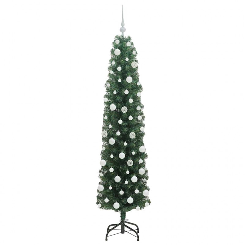Sztuczna choinka z podstawą Zielony 180 cm PVC, stal i plastik