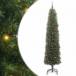 Sztuczna choinka z podstawą Zielony 210 cm PVC, stal i plastik