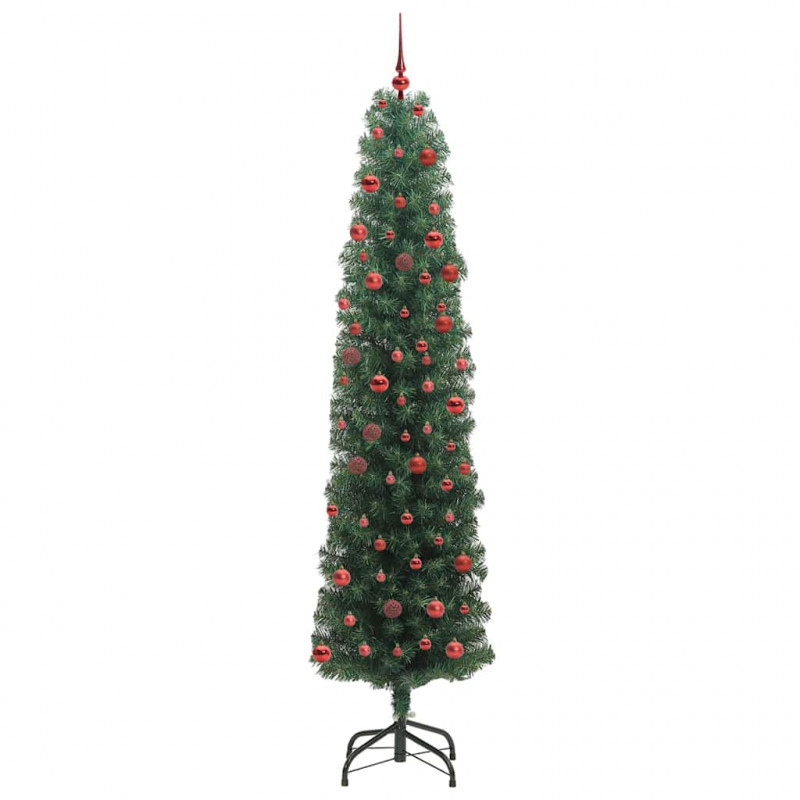 Sztuczna choinka z podstawą Zielony 210 cm PVC, stal i plastik