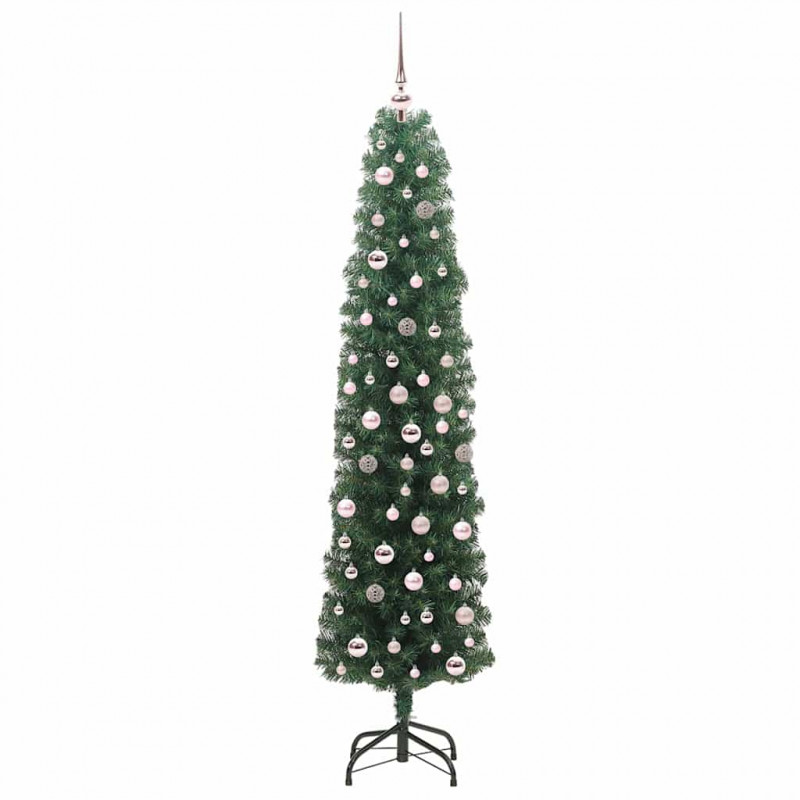 Sztuczna choinka z podstawą Zielony 210 cm PVC, stal i plastik