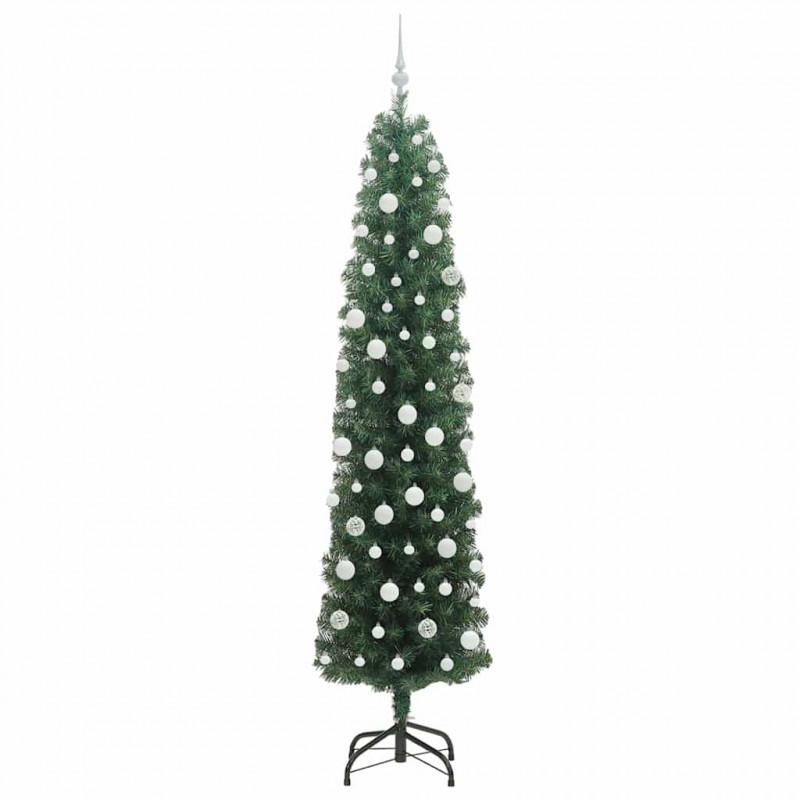 Sztuczna choinka z podstawą Zielony 210 cm PVC, stal i plastik