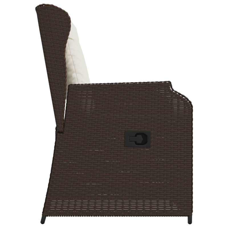 Ławka ogrodowa 2 pcs Brązowy polirattan