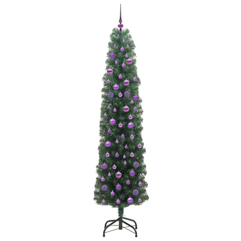 Sztuczna choinka z podstawą Zielony 210 cm PVC, stal i plastik