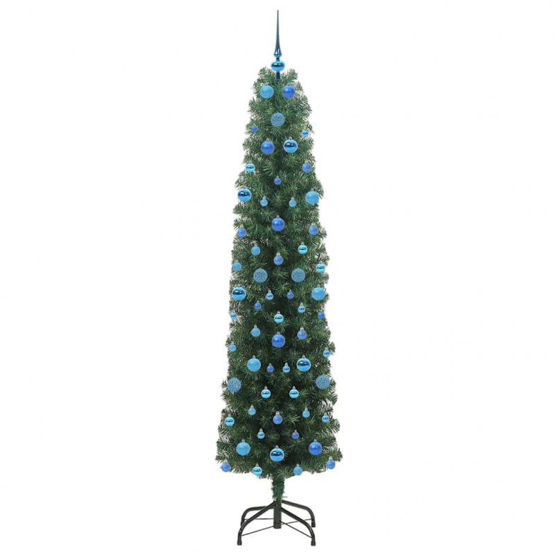 Sztuczna choinka z podstawą Zielony 210 cm PVC, stal i plastik