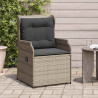 Ławka ogrodowa 2 pcs Szary polirattan
