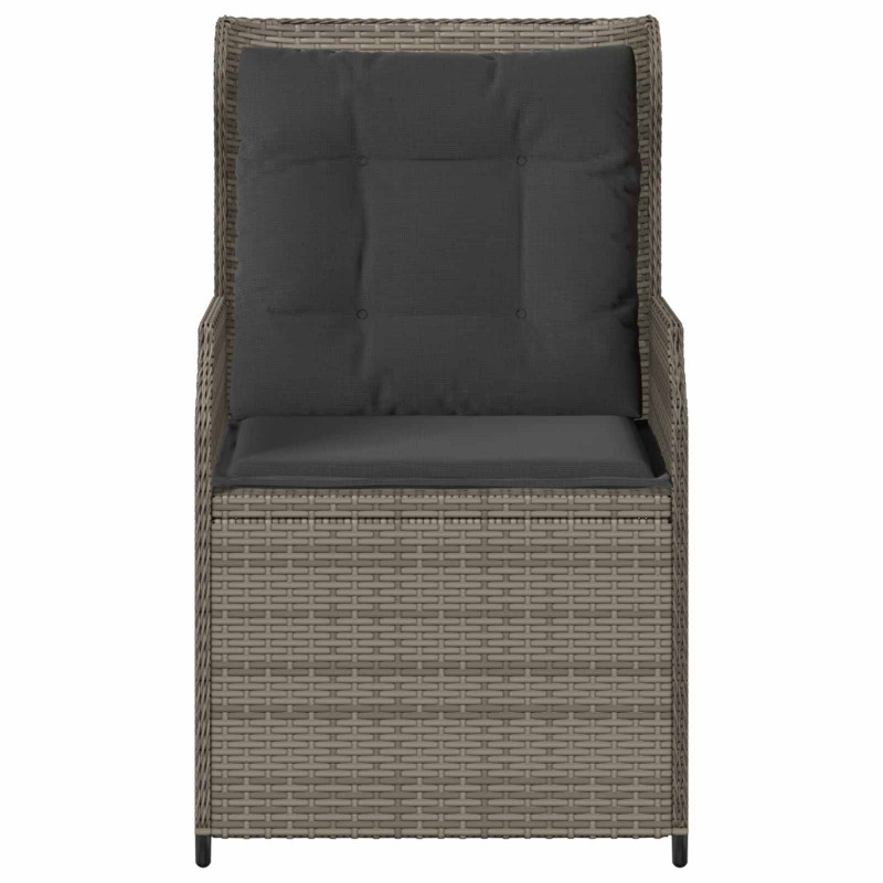 Ławka ogrodowa 2 pcs Szary polirattan
