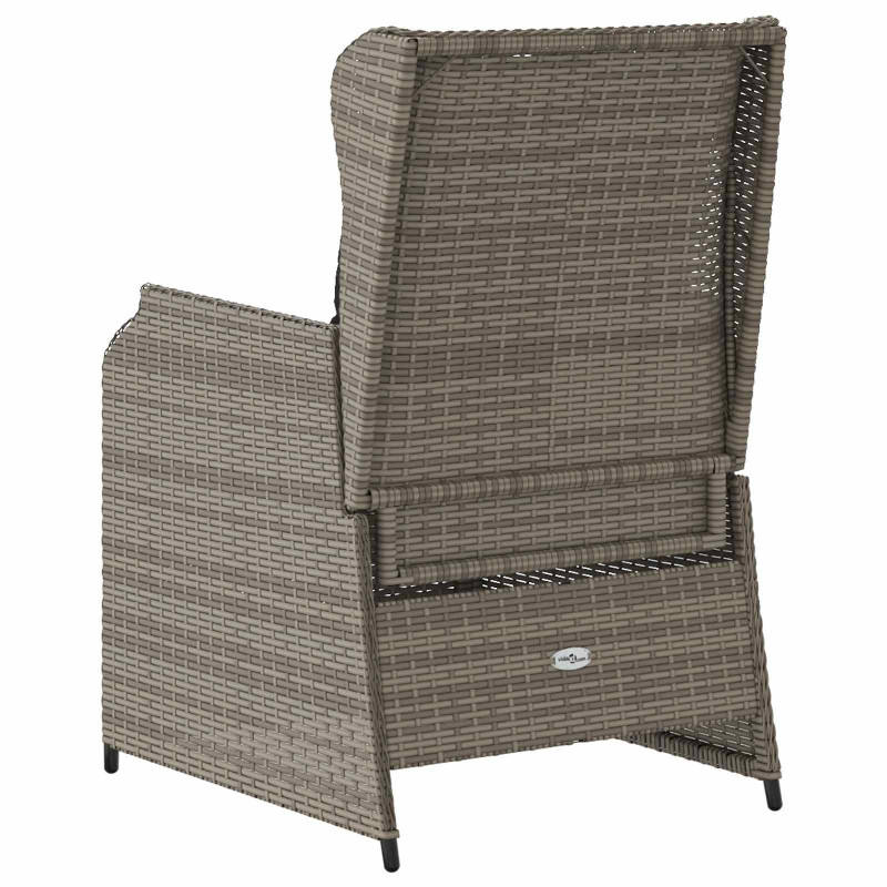 Ławka ogrodowa 2 pcs Szary polirattan