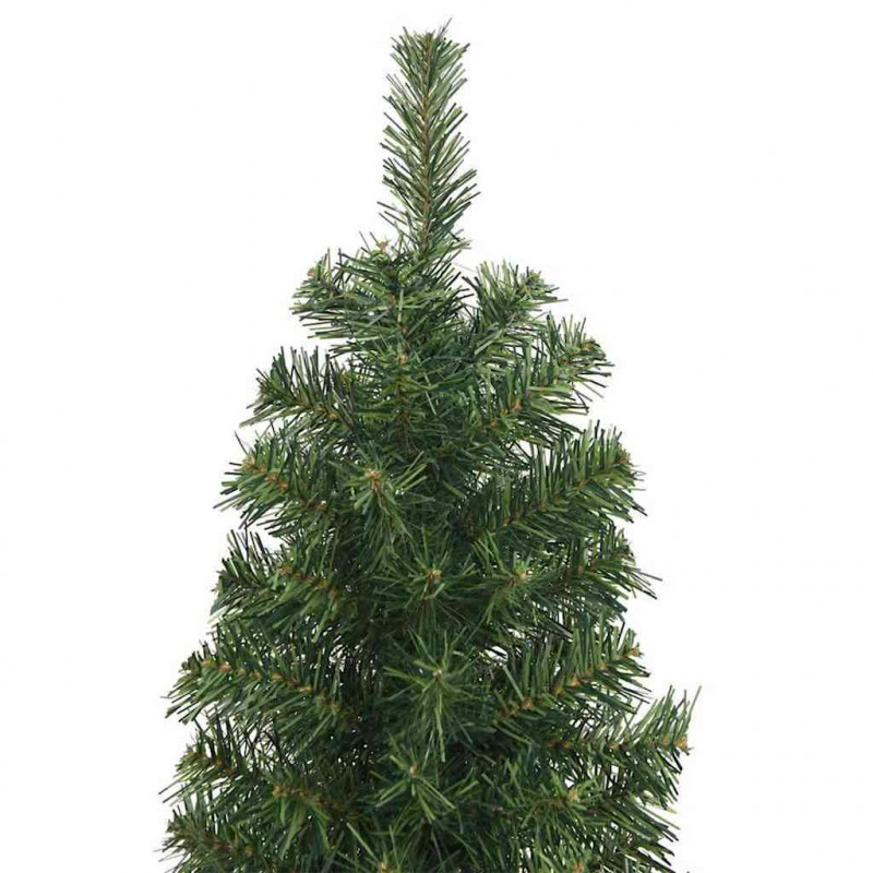 Sztuczna choinka z podstawą Zielony 240 cm PVC, stal i plastik