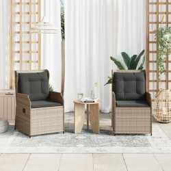 Ławka ogrodowa 2 pcs Jasnoszary polirattan