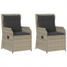 Ławka ogrodowa 2 pcs Jasnoszary polirattan