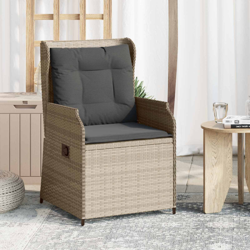 Ławka ogrodowa 2 pcs Jasnoszary polirattan