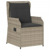 Ławka ogrodowa 2 pcs Jasnoszary polirattan