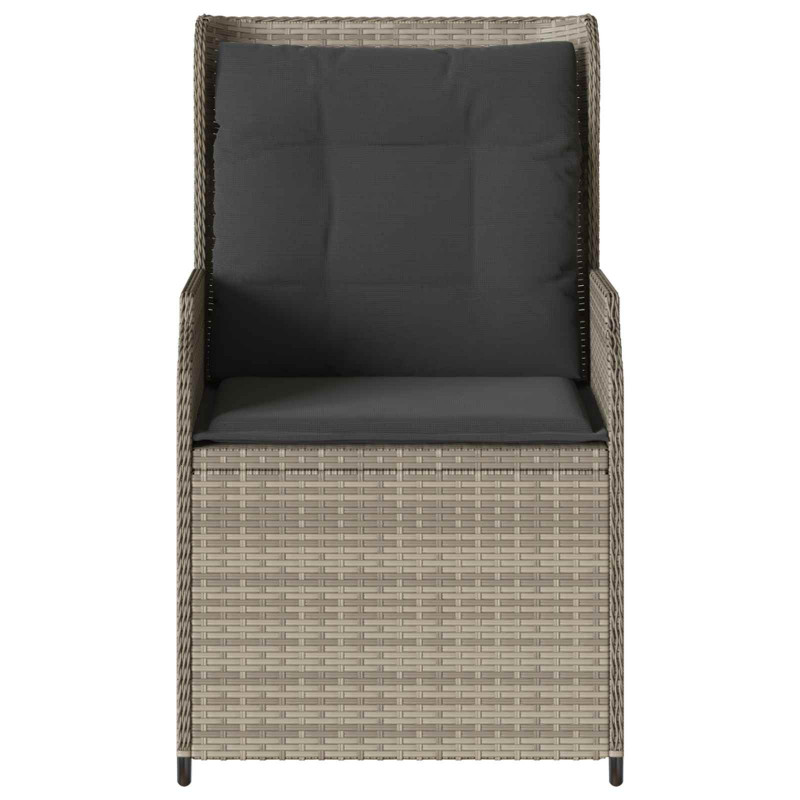 Ławka ogrodowa 2 pcs Jasnoszary polirattan