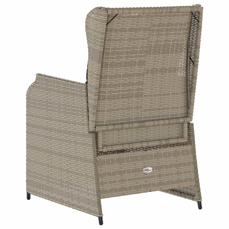 Ławka ogrodowa 2 pcs Jasnoszary polirattan