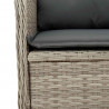 Ławka ogrodowa 2 pcs Jasnoszary polirattan