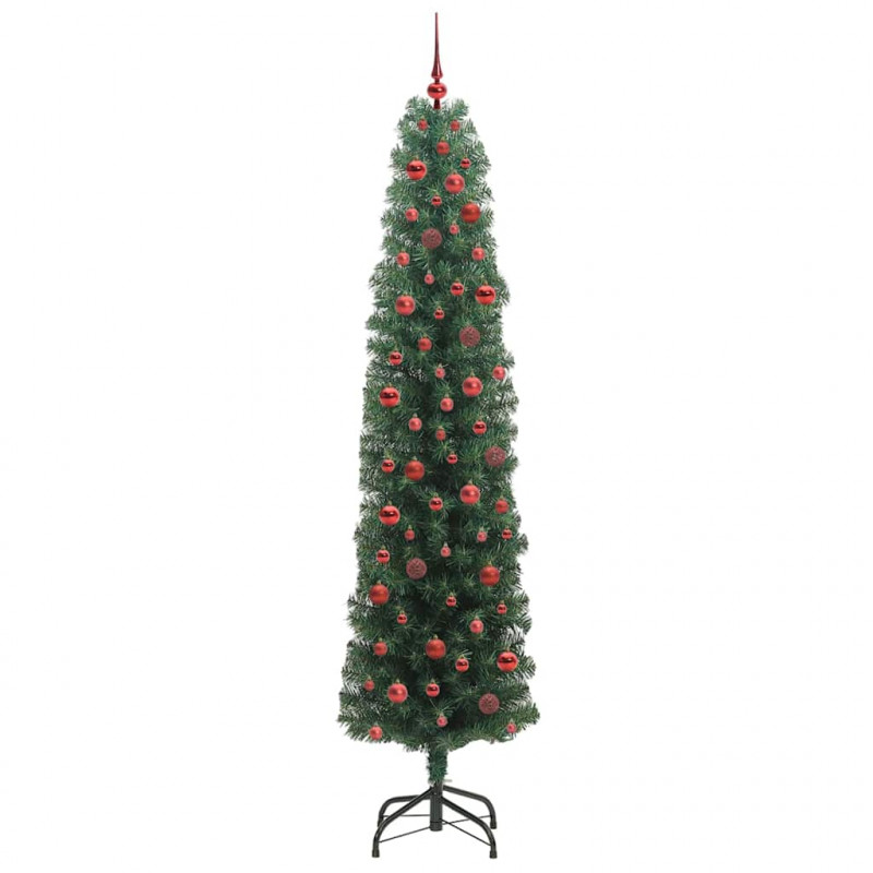 Sztuczna choinka z podstawą Zielony 240 cm PVC, stal i plastik