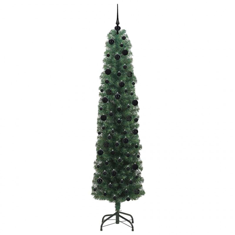 Sztuczna choinka z podstawą Zielony 240 cm PVC, stal i plastik