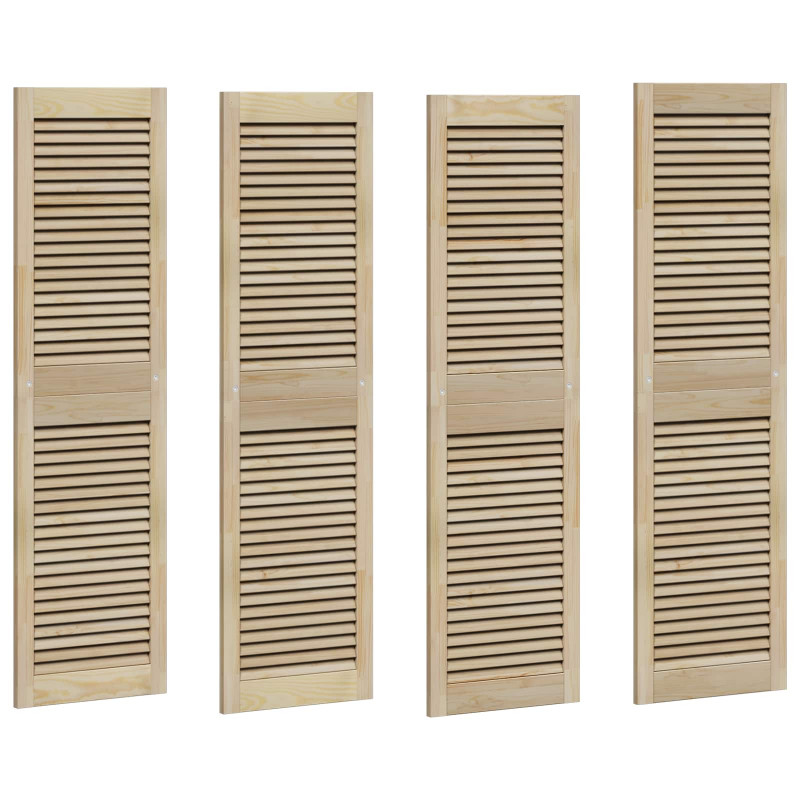 Drzwi do szafki 4 pcs Naturalny 140,5 x 2,1 x 39,5 cm