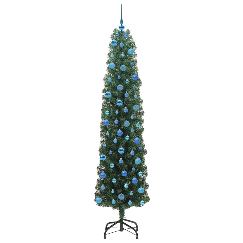 Sztuczna choinka z podstawą Zielony 240 cm PVC, stal i plastik
