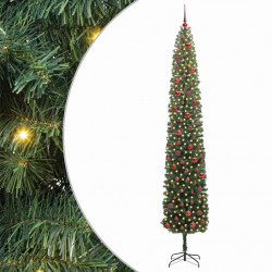 Sztuczna choinka z podstawą Zielony 270 cm PVC, stal i plastik