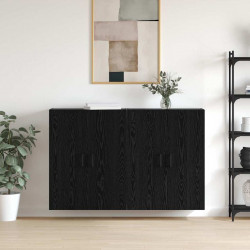 Szafka ścienna 2 pcs Czarny Dąb 69,5 x 34 x 90 cm